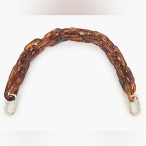 Clare v tortoise resin shortie strap